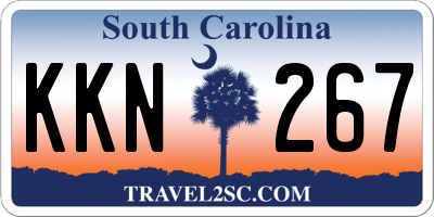 SC license plate KKN267