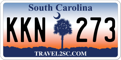 SC license plate KKN273