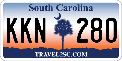 SC license plate KKN280