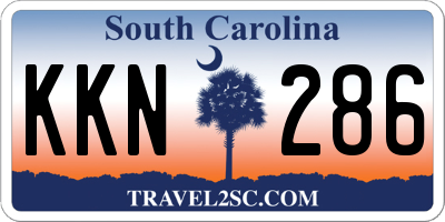 SC license plate KKN286