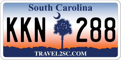 SC license plate KKN288