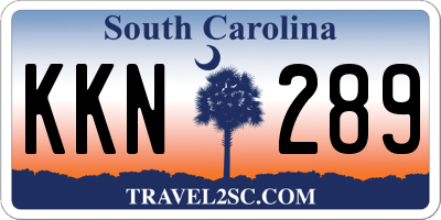 SC license plate KKN289