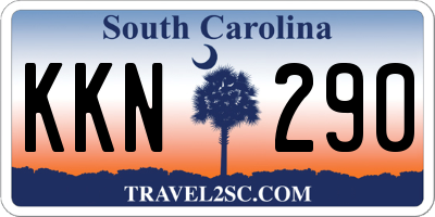 SC license plate KKN290