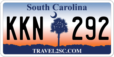 SC license plate KKN292