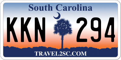 SC license plate KKN294