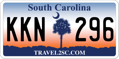 SC license plate KKN296