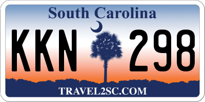 SC license plate KKN298