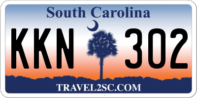 SC license plate KKN302