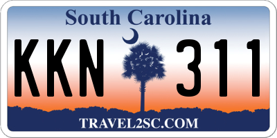 SC license plate KKN311