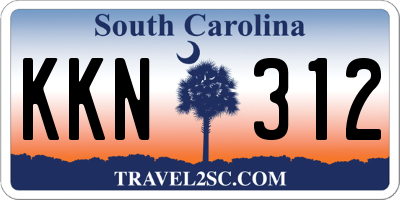 SC license plate KKN312
