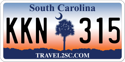 SC license plate KKN315