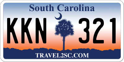 SC license plate KKN321
