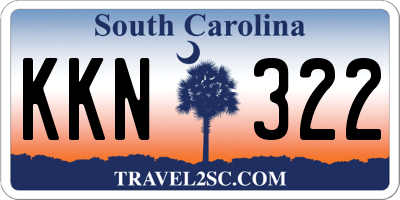SC license plate KKN322