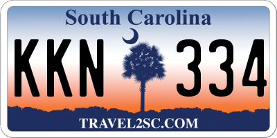 SC license plate KKN334