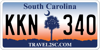 SC license plate KKN340
