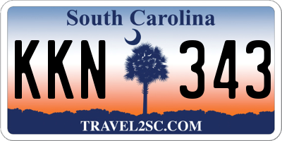 SC license plate KKN343