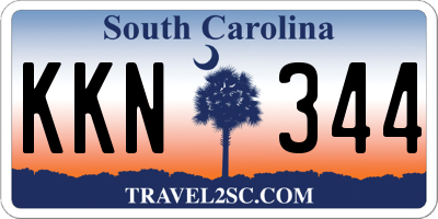 SC license plate KKN344