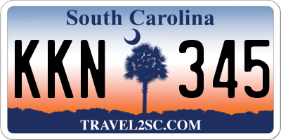 SC license plate KKN345