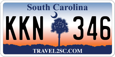 SC license plate KKN346