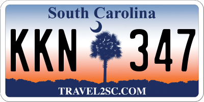 SC license plate KKN347