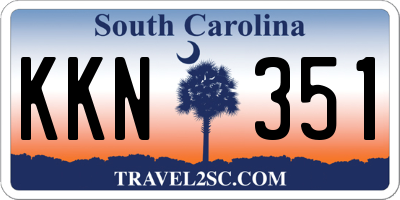 SC license plate KKN351