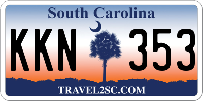 SC license plate KKN353