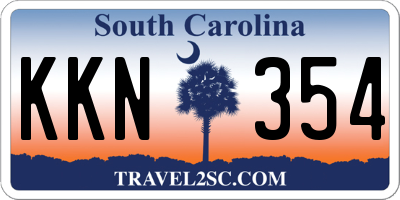 SC license plate KKN354