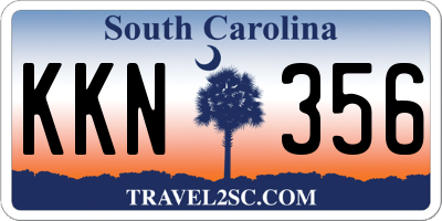 SC license plate KKN356