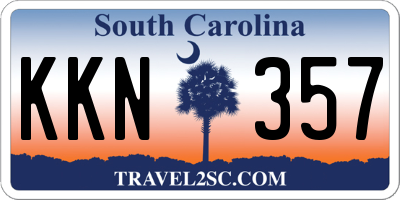 SC license plate KKN357