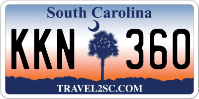 SC license plate KKN360