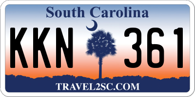 SC license plate KKN361
