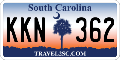 SC license plate KKN362