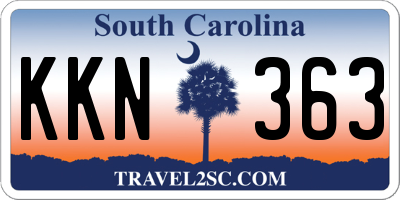 SC license plate KKN363