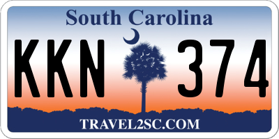 SC license plate KKN374