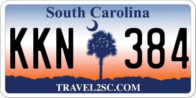 SC license plate KKN384