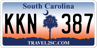 SC license plate KKN387