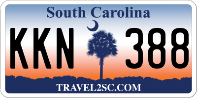 SC license plate KKN388