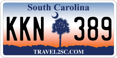 SC license plate KKN389