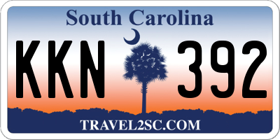 SC license plate KKN392
