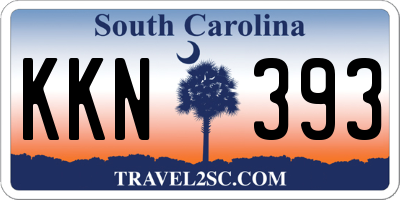 SC license plate KKN393