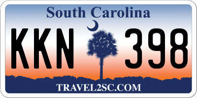 SC license plate KKN398