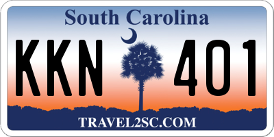 SC license plate KKN401