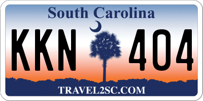 SC license plate KKN404