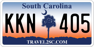 SC license plate KKN405