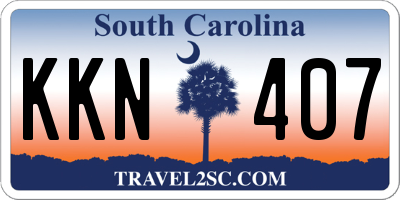 SC license plate KKN407