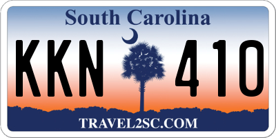 SC license plate KKN410