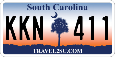 SC license plate KKN411