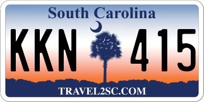SC license plate KKN415