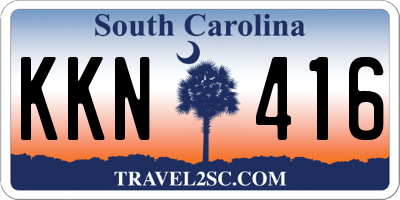 SC license plate KKN416