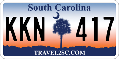 SC license plate KKN417